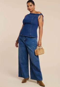 Asym Denim Top