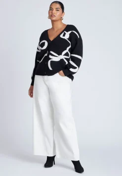 Bow Print Cardigan