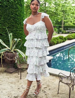 Bridal by ELOQUII Corseted Tiered Dress