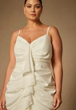 Bridal by ELOQUII Draped Dress With Cascade