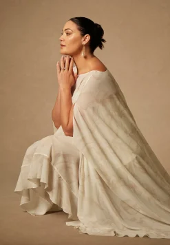 Bridal by ELOQUII Mini Dress With Cape Overlay
