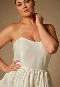 Bridal by ELOQUII Mini Flare Dress With Structured Bodice