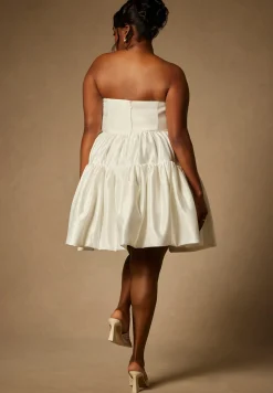 Bridal by ELOQUII Mini Flare Dress With Structured Bodice