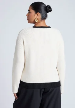 Contrast Placket Cardigan