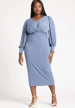 Cross Front Midi Dress