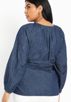 Dramatic Faux Wrap Top