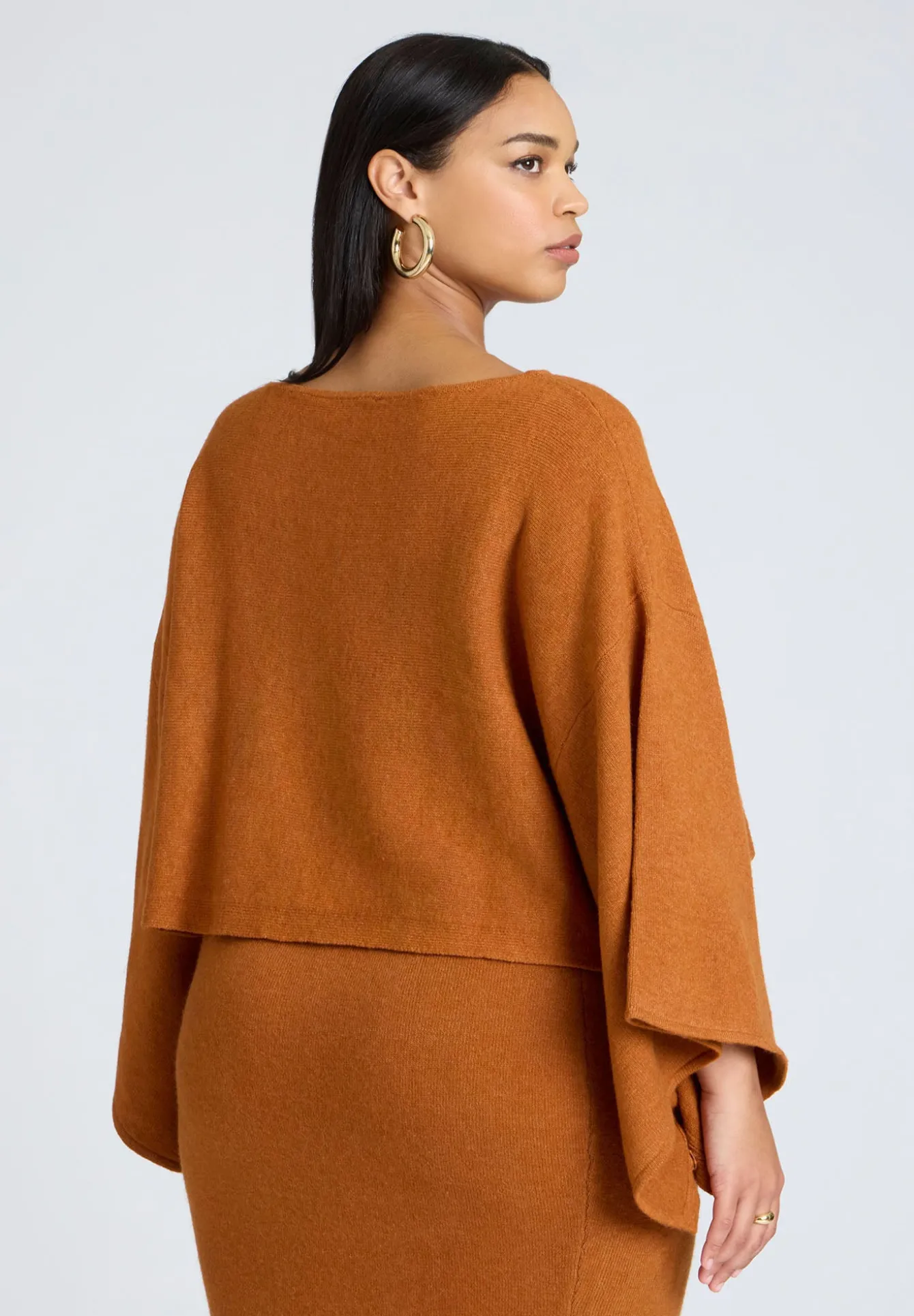 Draped Cropped Sweater