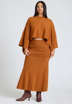 Draped Cropped Sweater