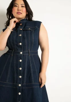 Fit & Flare Denim Dress