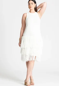 Fringe Sweater Mini Dress
