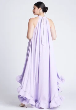 High Low Dramatic Ruffle Detail Dress