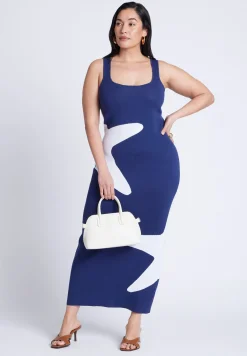 Intarsia Column Dress