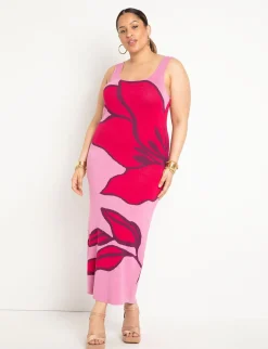 Intarsia Column Dress