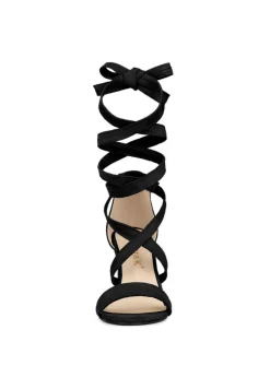 Lace Up Block Heel Sandals