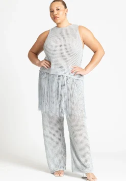 Metallic Crochet Pant