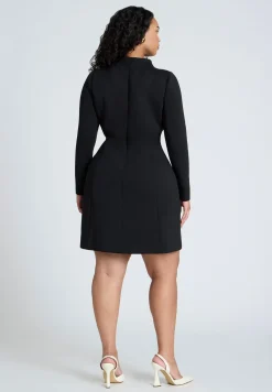 Mock Neck Mini Dress