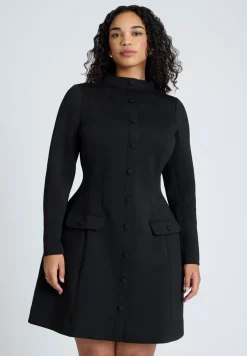 Mock Neck Mini Dress