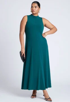Mock Sleeveless Maxi Dress