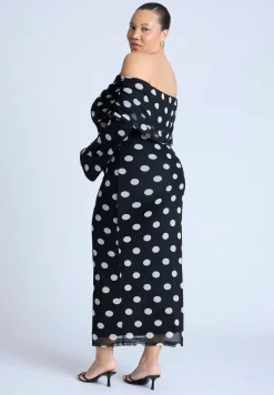 Off Shoulder Printed Dress