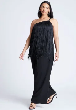 One-Shoulder Fringe Top