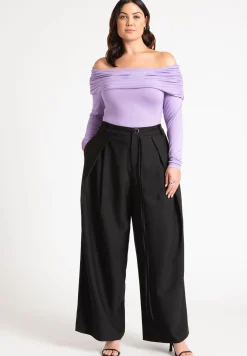 Pleat Detail Trouser With Long Belt