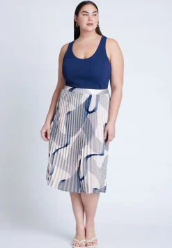 Pleated Midi Skirt
