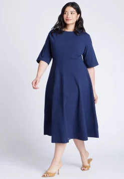 Seam Detail Ponte Work Dress