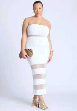 Sheer Panel Maxi Dress