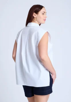 Strong Shoulder Collared Top