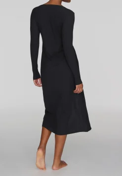 The Long Button Cardigan - Modal Silk Rib