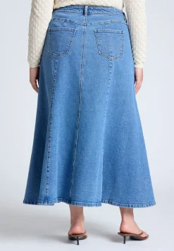 Trumpet Denim Maxi Skirt