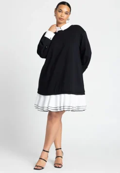 Twofer Mini Shirt Dress
