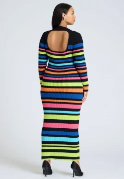Variegated Stripe Maxi Dress